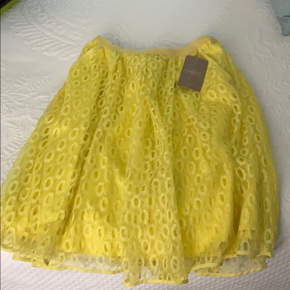 Anthropologie, yellow skirt